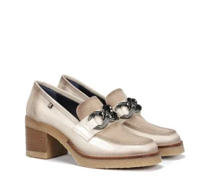 Clearance Fluchos OPRAH D9193 Mocasín Taupe