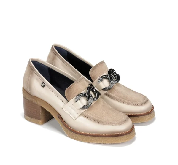 Clearance Fluchos OPRAH D9193 Mocasín Taupe